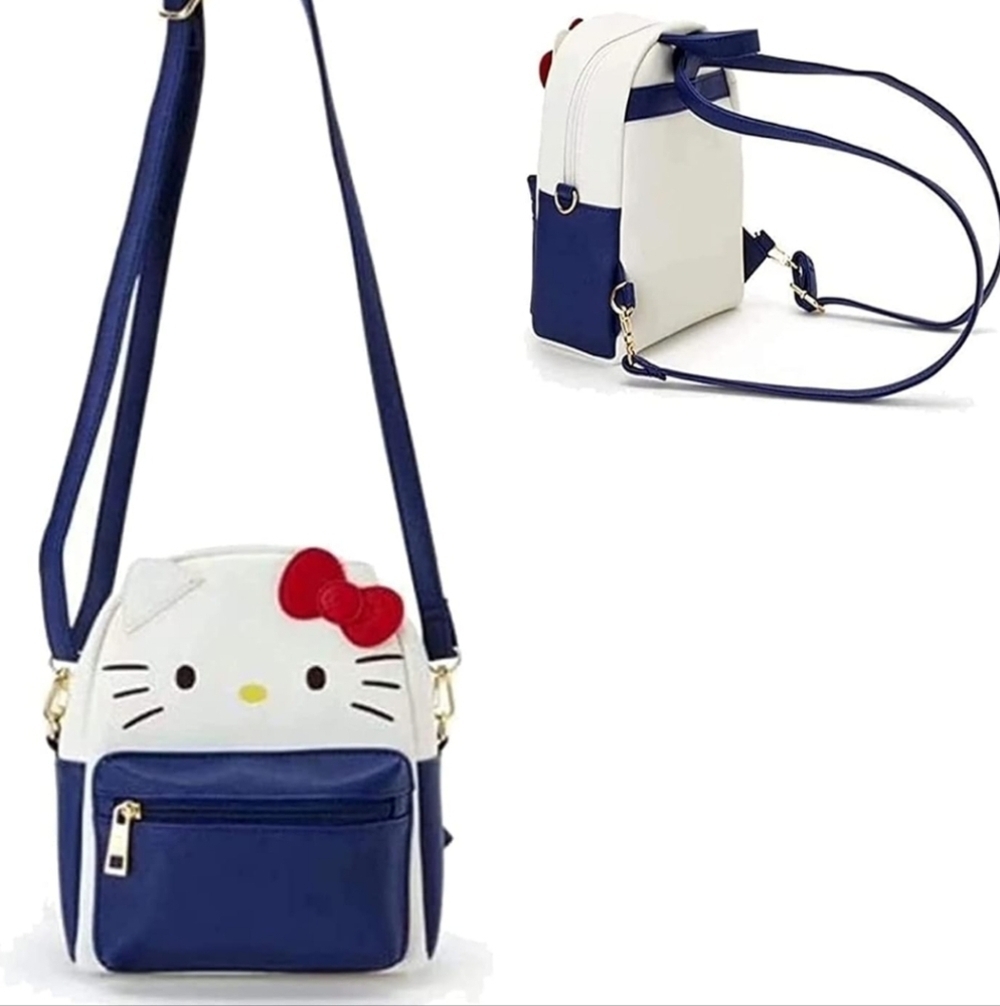 Hello Kitty Blue and White Crossbody Bag